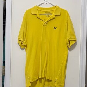 American Eagle Outfitters Bright Yellow Polo Shirt XXL